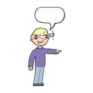 cartoon staring man with speech bubble N16