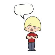 cartoon man with crossed arms speech bubble N25
