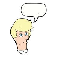 cartoon staring face with speech bubble N9