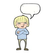 cartoon happy person with speech bubble N23
