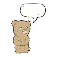 cartoon teddy bear with speech bubble N9