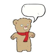 cartoon teddy bear with speech bubble N11