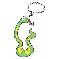 cartoon snake with speech bubble N52