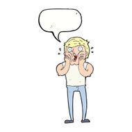 cartoon gasping man with speech bubble N9