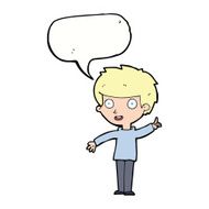 cartoon boy with idea speech bubble N64