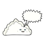 cartoon cloud with speech bubble N17