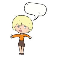 cartoon woman giving thumbs up with speech bubble N8