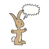 cartoon rabbit with speech bubble N73