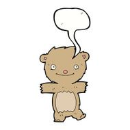 cartoon teddy bear with speech bubble N12