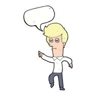 cartoon man accusing with speech bubble N17