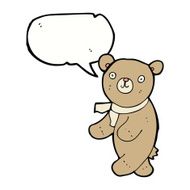 cute cartoon teddy bear with speech bubble N2