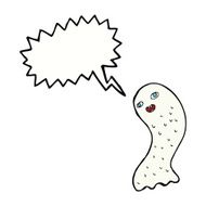funny cartoon ghost with speech bubble N74
