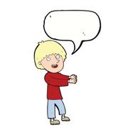cartoon happy man showing with speech bubble N9
