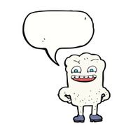 cartoon happy tooth with speech bubble N30