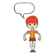 cartoon woman looking annoyed with speech bubble N9