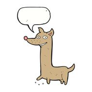 funny cartoon dog with speech bubble N13