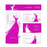 Business cards with wedding dress for your design N2