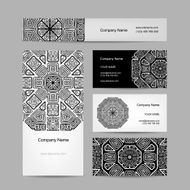 Set of abstract creative business cards design N3