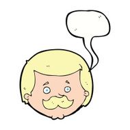 cartoon man with mustache speech bubble N72