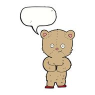 cartoon teddy bear with speech bubble N15