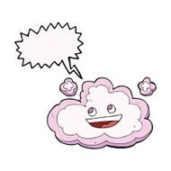cartoon decorative cloud with speech bubble N6