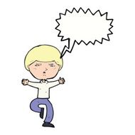 cartoon angry man with speech bubble N71