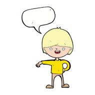 cartoon happy man with speech bubble N375