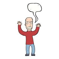 cartoon angry dad with speech bubble N9