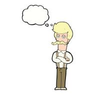 cartoon man with mustache speech bubble N73