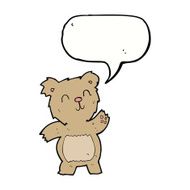 cartoon teddy bear with speech bubble N19