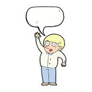 cartoon man asking question with speech bubble N41