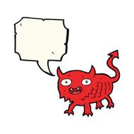 cartoon little demon with speech bubble N24