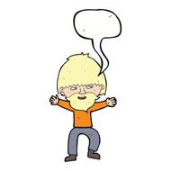 cartoon happy man with beard speech bubble N33