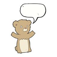 cartoon teddy bear with speech bubble N24