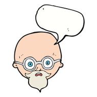 cartoon shocked man with beard speech bubble N17