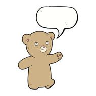 cartoon teddy bear with speech bubble N25