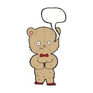 cartoon teddy bear with speech bubble N26