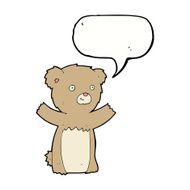 cartoon teddy bear with speech bubble N27