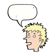 cartoon excited boy with speech bubble N123
