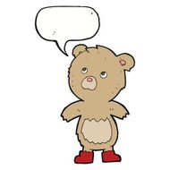 cartoon teddy bear with speech bubble N28
