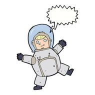 cartoon astronaut with speech bubble N101