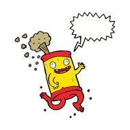 cartoon crazy soda can with speech bubble N9