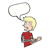 cartoon man with tattoos speech bubble N9