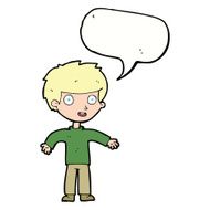 cartoon happy man with speech bubble N385