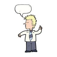cartoon man making his point with speech bubble N9
