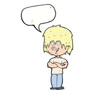 cartoon happy man with speech bubble N386