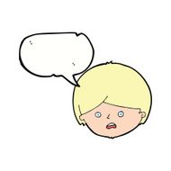 cartoon unhappy boy with speech bubble N48