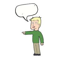 cartoon pointing man with speech bubble N68
