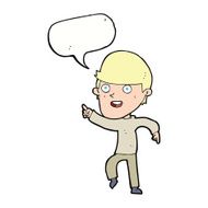 cartoon happy man with speech bubble N387