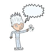 jack frost cartoon with speech bubble